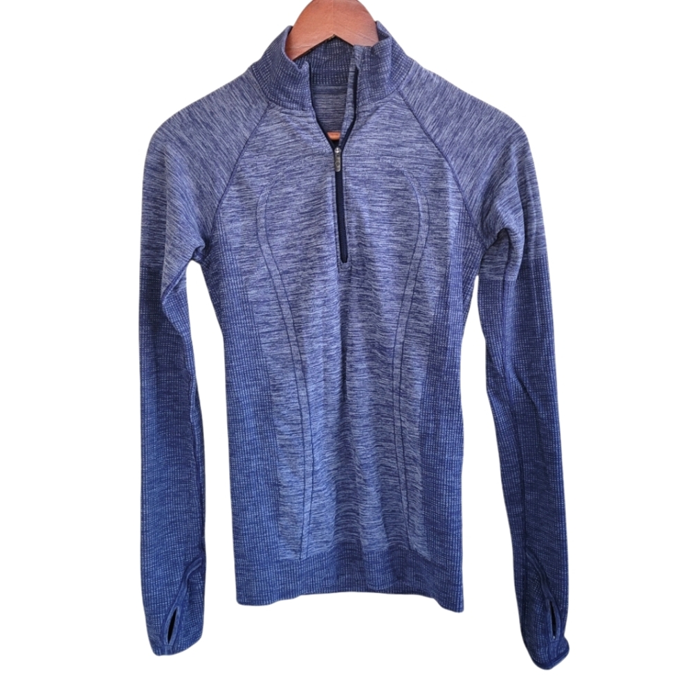 Lululemon Quarter Zip Pullover Shirt Top Blue Women's Small